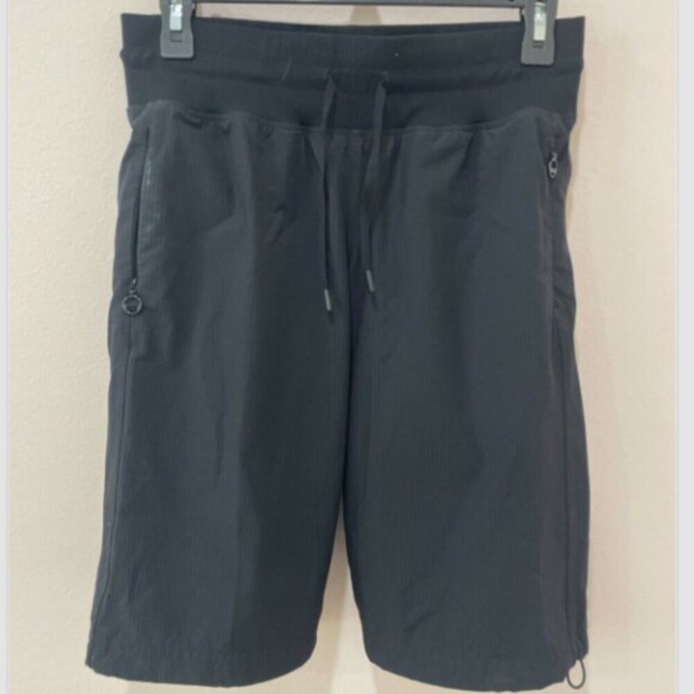 Lorna Jane Life Women's Black Nylon Pull Up Elastic Waist Running Shorts- Sz‎ S